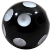 20mm Black Polka Dot Bubblegum Beads