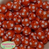 20mm Orange Polka Dot Bubblegum Beads Bulk