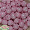 20mm Pink Polka Dot Bubblegum Beads