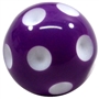 20mm Purple Polka Dot Bubblegum Beads