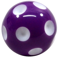 20mm Purple Polka Dot Bubblegum Beads