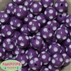 20mm Purple Polka Dot Bubblegum Beads