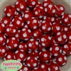 20mm Red Polka Dot Bubblegum Beads