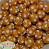 20mm Tangerine Polka Dot Bubblegum Beads Bulk
