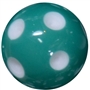 20mm Teal Green Polka Dot Bubblegum Beads