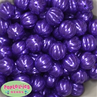20mm Purple Pumpkin Style Acrylic Bubblegum Bead
