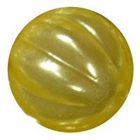 20mm Yellow Pumpkin Style Acrylic Bubblegum Bead