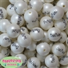 20mm Best Friend Print Matte Bead 20pc.