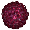 20mm Boysenberry  Rhinestone Bubblegum Beads