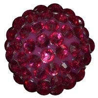 20mm Boysenberry  Rhinestone Bubblegum Beads