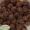 20mm Bronze Rhinestone Bubblegum Beads