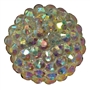 20mm Clear Rhinestone Bubblegum Beads