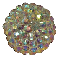 20mm Clear Rhinestone Bubblegum Beads