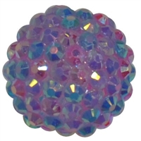 20mm Fairy Confetti Rhinestone Bubblegum Beads