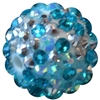 20mm Frost Blue Confetti Rhinestone Beads