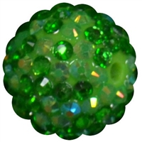 20mm green Confetti Rhinestone Beads