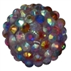 20mm Magic Confetti Rhinestone Bubblegum Beads