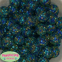 20mm Under the Sea Confetti Rhinestone Bubblegum Beads