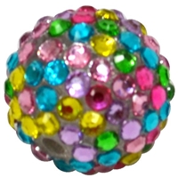 20mm Spring Confetti Rhinestone Beads