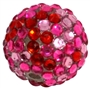 20mm Valentine Confetti Rhinestone Beads
