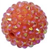 20mm Coral Rhinestone Bubblegum Beads