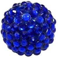 20mm Deep Royal Blue Rhinestone Bubblegum Beads