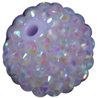 20mm Ice Lavender Rhinestone Bubblegum Beads