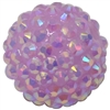 20mm Light Lavender Rhinestone Bubblegum Beads