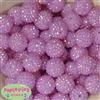 20mm Light Lavender Rhinestone Bubblegum Beads