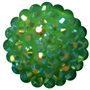 20mm Lime Green Rhinestone Bubblegum Beads