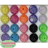 20mm Rainbow Rhinestone Bubblegum Bead Mix