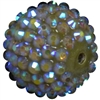 20mm Olive Green Rhinestone Bubblegum Beads