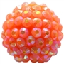20mm Orange Rhinestone Bubblegum Beads
