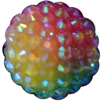 20mm Tie Dye Rhinestone Bubblegum Beads