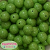 20mm Lime Green Gator Egg Bubblegum Bead