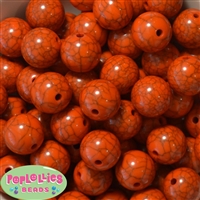 20mm Orange Gator Egg Bubblegum Bead