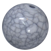 20mm White Gator Egg Bubblegum Bead