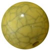 20mm Yellow Solid Crackle Bubblegum Bead