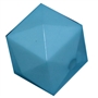 20mm Solid Blue Cube Bubblegum Bead