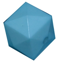 20mm Solid Blue Cube Bubblegum Bead