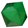 20mm Solid Green Cube Bubblegum Bead