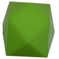 20mm Solid Lime Green Cube Bubblegum Bead