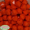 20mm Solid Orange Cube Bubblegum Bead