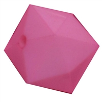 20mm Solid Pink Cube Bubblegum Bead