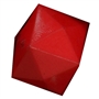 20mm Solid Red Cube Bubblegum Bead