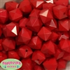 20mm Solid Red Cube Bubblegum Bead