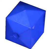 20mm Solid Royal Blue Cube Bubblegum Bead