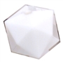 20mm Solid White Cube Bubblegum Bead