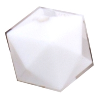 20mm Solid White Cube Bubblegum Bead