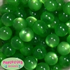 20mm Emerald Green Shimmer Bubble Style Acrylic Gumball Bead